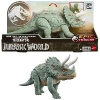 Figurine Miniature - Personnage Miniature Jurassic World-Triceratops geant-Figurine articulee grande espece HTK79