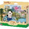 Figurine Miniature - Personnage Miniature La fille panda. son vélo et sa remorque - SYLVANIAN FAMILIES - 5652 - Pour enfant a partir de 3 ans