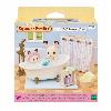 Figurine Miniature - Personnage Miniature Le set baignoire et douche - SYLVANIAN FAMILIES - 5739 - Ensemble de salle de bain avec accessoires