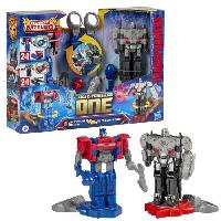 Figurine Miniature - Personnage Miniature Pack de 2 figurines Optimus Prime (Orion Pax) et Megatron (D-16) de 11 cm. jouets des 6 ans. Transformers One Robot Battlers