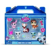 Figurine Miniature - Personnage Miniature Pack de 5 Pets - BANDAI - Littlest Pet Shop Montagne - Animaux a collectionner