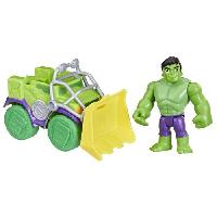 Figurine Miniature - Personnage Miniature Spidey Coffret Camion démolisseur Hulk. véhicule avec figurine de 10 cm. jouets des 3 ans. Spidey et ses Amis Extraordinaires