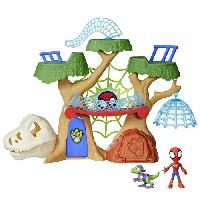 Figurine Miniature - Personnage Miniature Spidey Coffret Dino-Webs base forestiere. Figurines de super-héros et accessoires. des 3 Ans. Spidey et Ses Ami