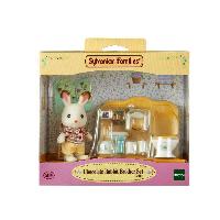 Figurine Miniature - Personnage Miniature SYLVANIAN FAMILIES - 5015 - Frere Lapin Chocolat et Toilettes - Village - Mixte - 3 ans+