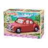 Figurine Miniature - Personnage Miniature Voiture rouge cabriolet 5 places - SYLVANIAN FAMILIES - pour poupées de 3 ans et plus