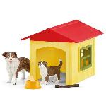 Figurine Miniature - Personnage Miniature Figurine Niche pour Chien . pour enfants des 3 ans. coffret. 18.8 x 8.2 x 14.7 cm - Schleich 42573 FARM WORLD