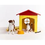 Figurine Miniature - Personnage Miniature Figurine Niche pour Chien . pour enfants des 3 ans. coffret. 18.8 x 8.2 x 14.7 cm - Schleich 42573 FARM WORLD