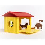 Figurine Miniature - Personnage Miniature Figurine Niche pour Chien . pour enfants des 3 ans. coffret. 18.8 x 8.2 x 14.7 cm - Schleich 42573 FARM WORLD