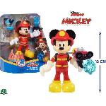 Figurine Miniature - Personnage Miniature Figurine Pompier Mickey 15 cm - DISNEY - Jouet pour enfants des 3 ans - MCC20 - Articulée