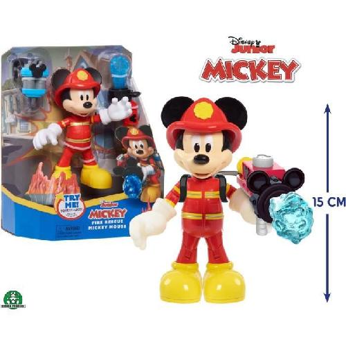 Figurine Miniature - Personnage Miniature Figurine Pompier Mickey 15 cm - DISNEY - Jouet pour enfants des 3 ans - MCC20 - Articulée