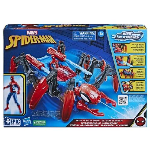 Figurine Miniature - Personnage Miniature Figurine Spider-Man Véhicule Araignée de combat - Lance de l'eau et des projectiles - Des 4 ans - HASBRO. Marvel