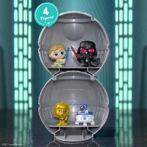 Figurine Miniature - Personnage Miniature Figurines a collectionner - STAR WARS - Capsule Galaxy Peek - 4 figurines. 4 cm. 25 a collectionner