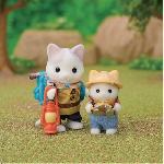 Figurine Miniature - Personnage Miniature Figurines Articulées - SYLVANIAN FAMILIES - Fils et Bébé Chat Latté - Aventure en Foret Secrete