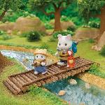 Figurine Miniature - Personnage Miniature Figurines Articulées - SYLVANIAN FAMILIES - Fils et Bébé Chat Latté - Aventure en Foret Secrete