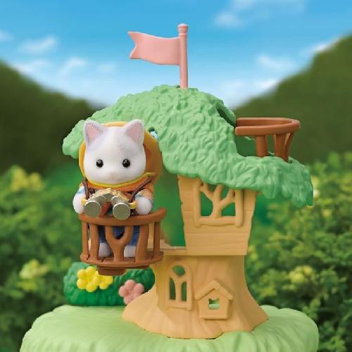 Figurine Miniature - Personnage Miniature Figurines Articulées - SYLVANIAN FAMILIES - Fils et Bébé Chat Latté - Aventure en Foret Secrete