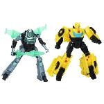 Figurine Miniature - Personnage Miniature Figurines Cyber-Combiner Bumblebee et Mo Malto. jouets interactifs pour filles et garçons.Transformers EarthSpark. des 6 ans