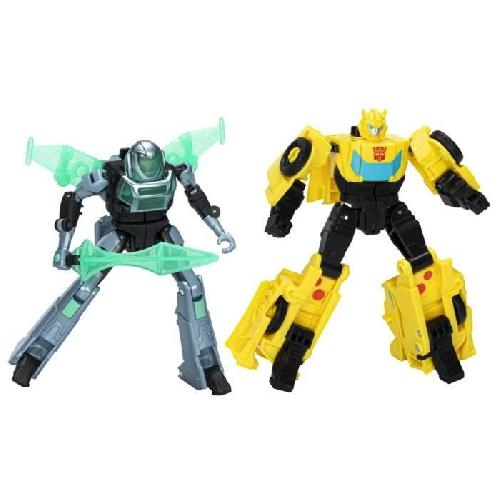 Figurine Miniature - Personnage Miniature Figurines Cyber-Combiner Bumblebee et Mo Malto. jouets interactifs pour filles et garçons.Transformers EarthSpark. des 6 ans