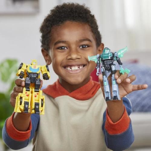 Figurine Miniature - Personnage Miniature Figurines Cyber-Combiner Bumblebee et Mo Malto. jouets interactifs pour filles et garçons.Transformers EarthSpark. des 6 ans