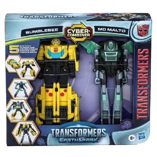 Figurine Miniature - Personnage Miniature Figurines Cyber-Combiner Bumblebee et Mo Malto. jouets interactifs pour filles et garçons.Transformers EarthSpark. des 6 ans