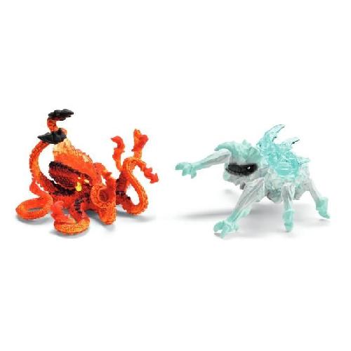 Figurine Miniature - Personnage Miniature Figurines Duo Pieuvre de Lave vs Insecte de Glace. SCHLEICH 70826 Eldrador Creatures. Pour enfant des 6 ans