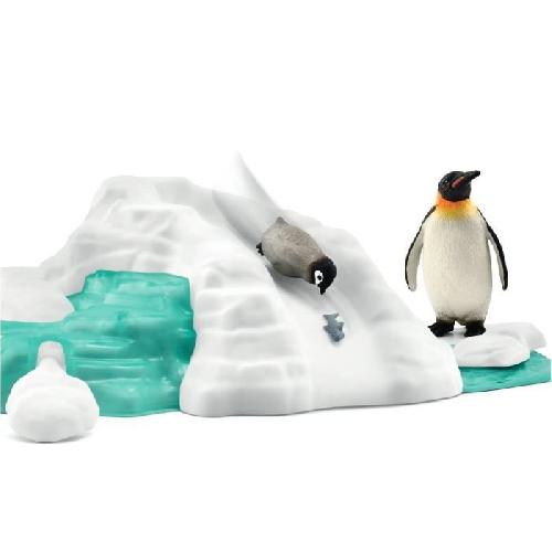 Figurine Miniature - Personnage Miniature Figurines Famille pingouin sur la banquise. Schleich 42661 Wild Life. Pour enfant des 3 ans