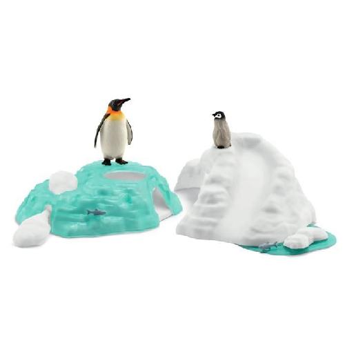 Figurine Miniature - Personnage Miniature Figurines Famille pingouin sur la banquise. Schleich 42661 Wild Life. Pour enfant des 3 ans