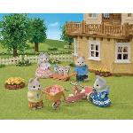 Poupee Figurines miniatures - SYLVANIAN FAMILIES - 5637 - Les freres et soeurs husky et leur tandem