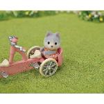 Poupee Figurines miniatures - SYLVANIAN FAMILIES - 5637 - Les freres et soeurs husky et leur tandem