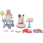 Figurine Miniature - Personnage Miniature Figurines miniatures - SYLVANIAN FAMILIES - 5646 - La fille Chat bicolore et son goûter d'anniversaire