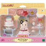 Figurine Miniature - Personnage Miniature Figurines miniatures - SYLVANIAN FAMILIES - 5646 - La fille Chat bicolore et son goûter d'anniversaire