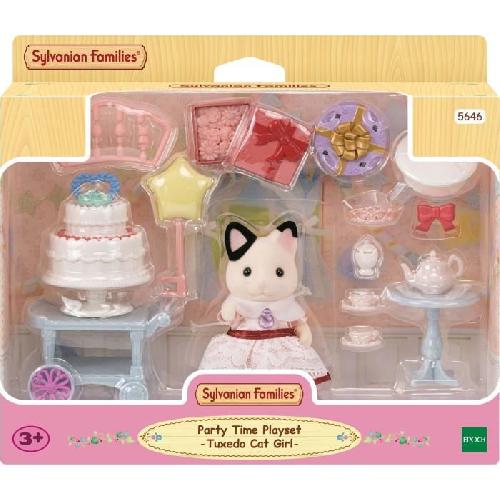 Figurine Miniature - Personnage Miniature Figurines miniatures - SYLVANIAN FAMILIES - 5646 - La fille Chat bicolore et son goûter d'anniversaire