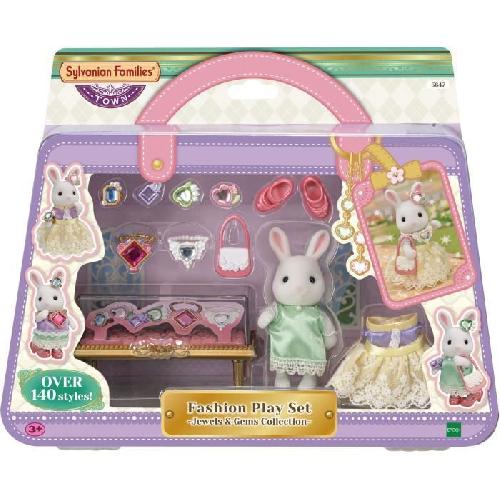 Poupee Figurines miniatures - SYLVANIAN FAMILIES - 5647 - La valisette de mode et grande soeur Lapin neige