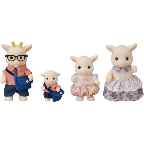Poupee Figurines miniatures - SYLVANIAN FAMILIES - La famille Chevre - 4 personnages articulés et habillés avec soin