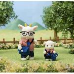 Poupee Figurines miniatures - SYLVANIAN FAMILIES - La famille Chevre - 4 personnages articulés et habillés avec soin