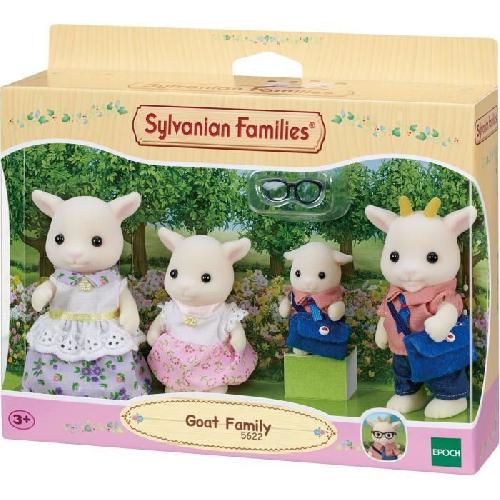 Poupee Figurines miniatures - SYLVANIAN FAMILIES - La famille Chevre - 4 personnages articulés et habillés avec soin