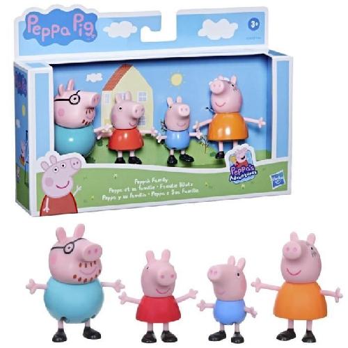 Figurine Miniature - Personnage Miniature Figurines Peppa Pig - Pack de 4 - Peppa. Maman Pig. Papa Pig et George - A partir de 3 ans