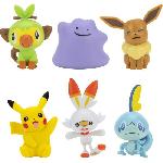 Figurine Miniature - Personnage Miniature Figurines Pokemon Bandai - Pack de 6 - 5 cm - Neuf