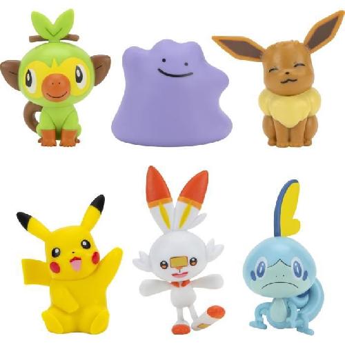 Figurine Miniature - Personnage Miniature Figurines Pokémon Bandai - Pack de 6 - 5 cm - Neuf