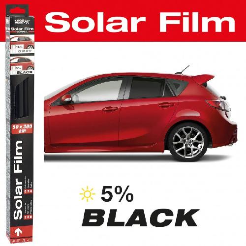 Pare-soleil - Bande Solaire - Film Solaire Film solaire universel 50x300cm couleur noire 5 pour cent avec kit de pose