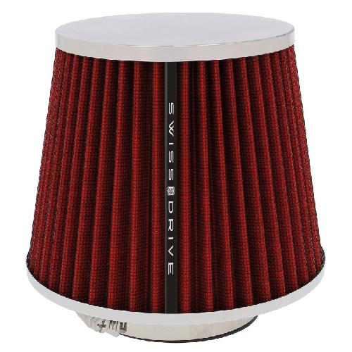 Filtre A Air Filtre A Air Chrome Rouge Univ + 4 Bagues - Swiss Drive
