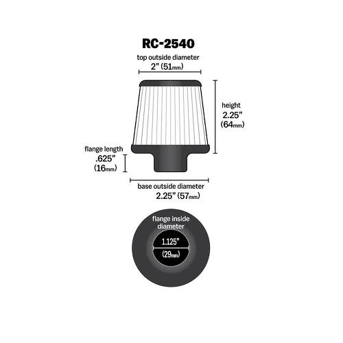 Filtre A Air Filtre A Air Universel KetN Rc-2540