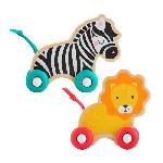 FISHER-PRICE Animaux a pousser en bois os - JFN19