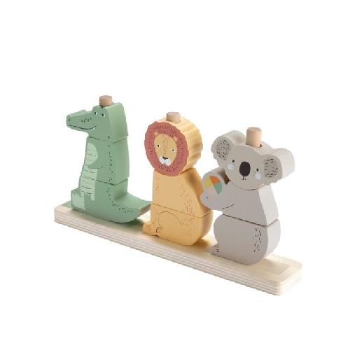 Jeu D'apprentissage Fisher-Price-Animaux en Bois a Empiler et Trier. 10 pieces HXV04