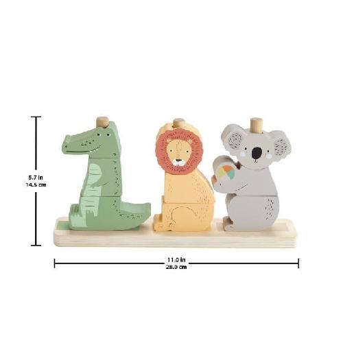 Jeu D'apprentissage Fisher-Price-Animaux en Bois a Empiler et Trier. 10 pieces HXV04