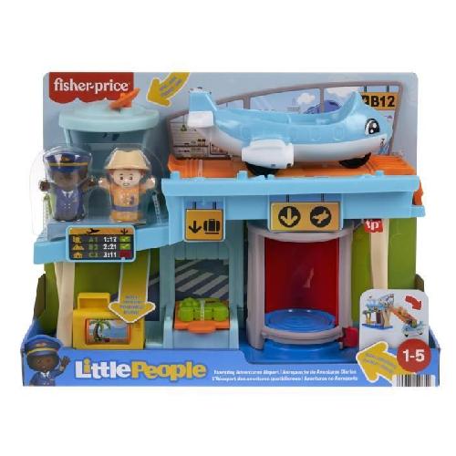 Figurine Miniature - Personnage Miniature Fisher-Price-Little People-Aventures a l'Aéroport-Coffret HTJ26