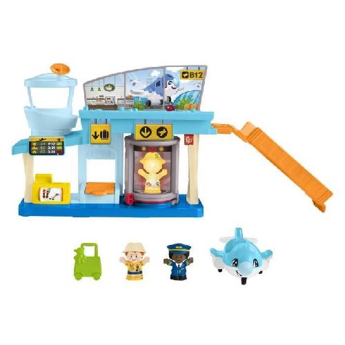 Figurine Miniature - Personnage Miniature Fisher-Price-Little People-Aventures a l'Aéroport-Coffret HTJ26