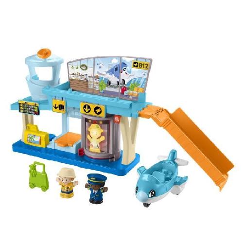 Figurine Miniature - Personnage Miniature Fisher-Price-Little People-Aventures a l'Aéroport-Coffret HTJ26