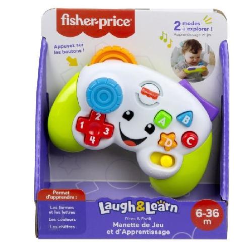 Console Educative Fisher-Price-Manette de jeu et d'apprentissage Rires et Éveil HXB63