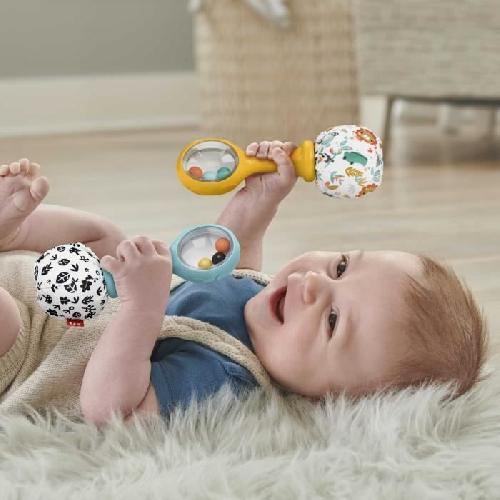 Imitation Instrument Musique Fisher-Price-Mes Premiers Maracas-Jouet d'éveil 2 hochets des 3 mois HMF34