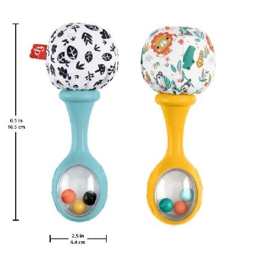 Imitation Instrument Musique Fisher-Price-Mes Premiers Maracas-Jouet d'éveil 2 hochets des 3 mois HMF34